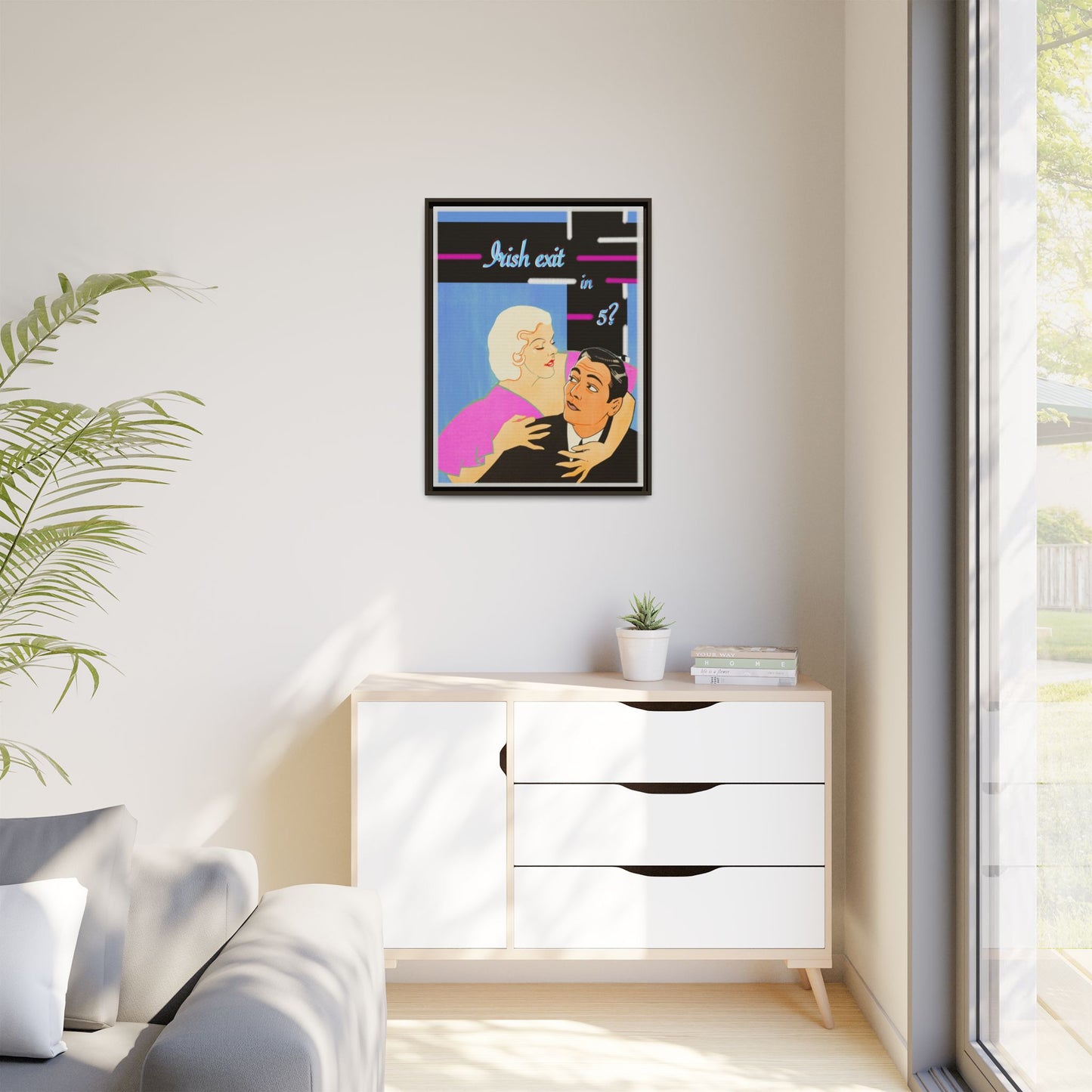 Irish Exit Framed Canvas