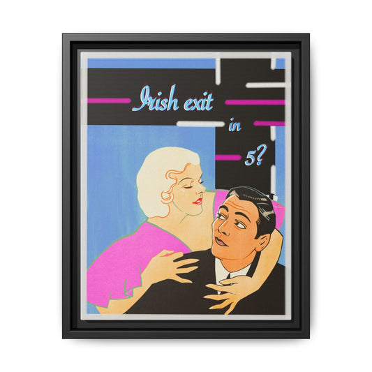Irish Exit Framed Canvas