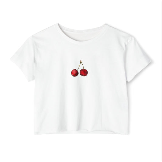Cherry Cropped T-Shirt