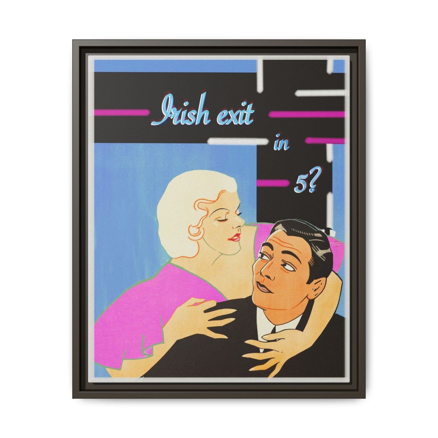 Irish Exit Framed Canvas