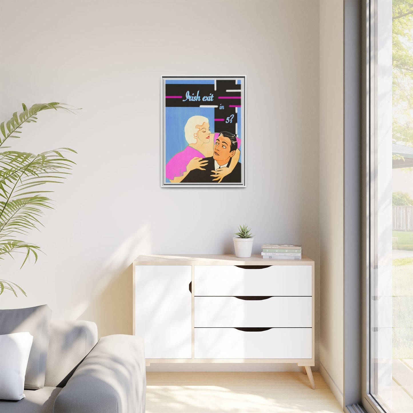 Irish Exit Framed Canvas