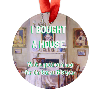 Christmas Tree Acrylic Ornament with Red Ribbon - That's Showbiz Baby Red Text - Burlesque Dancer - Holiday Gift for Dance Lover