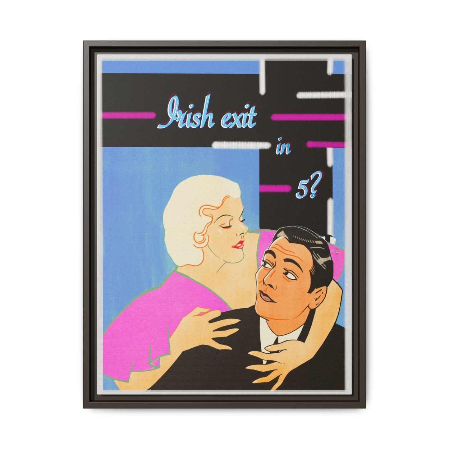 Irish Exit Framed Canvas