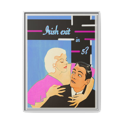 Irish Exit Framed Canvas